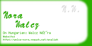 nora walcz business card